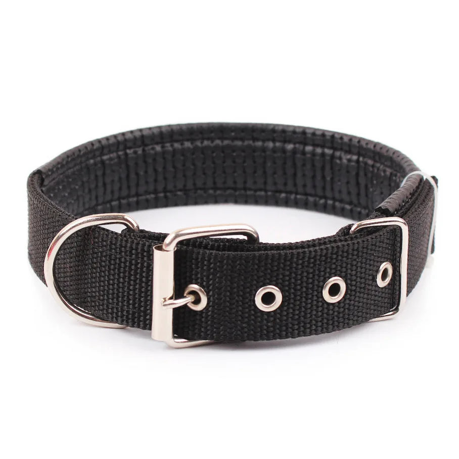 Adjustable Solid Nylon Dog Collar for Small, Medium & Large Dogs – Durable Everyday Pet Collar