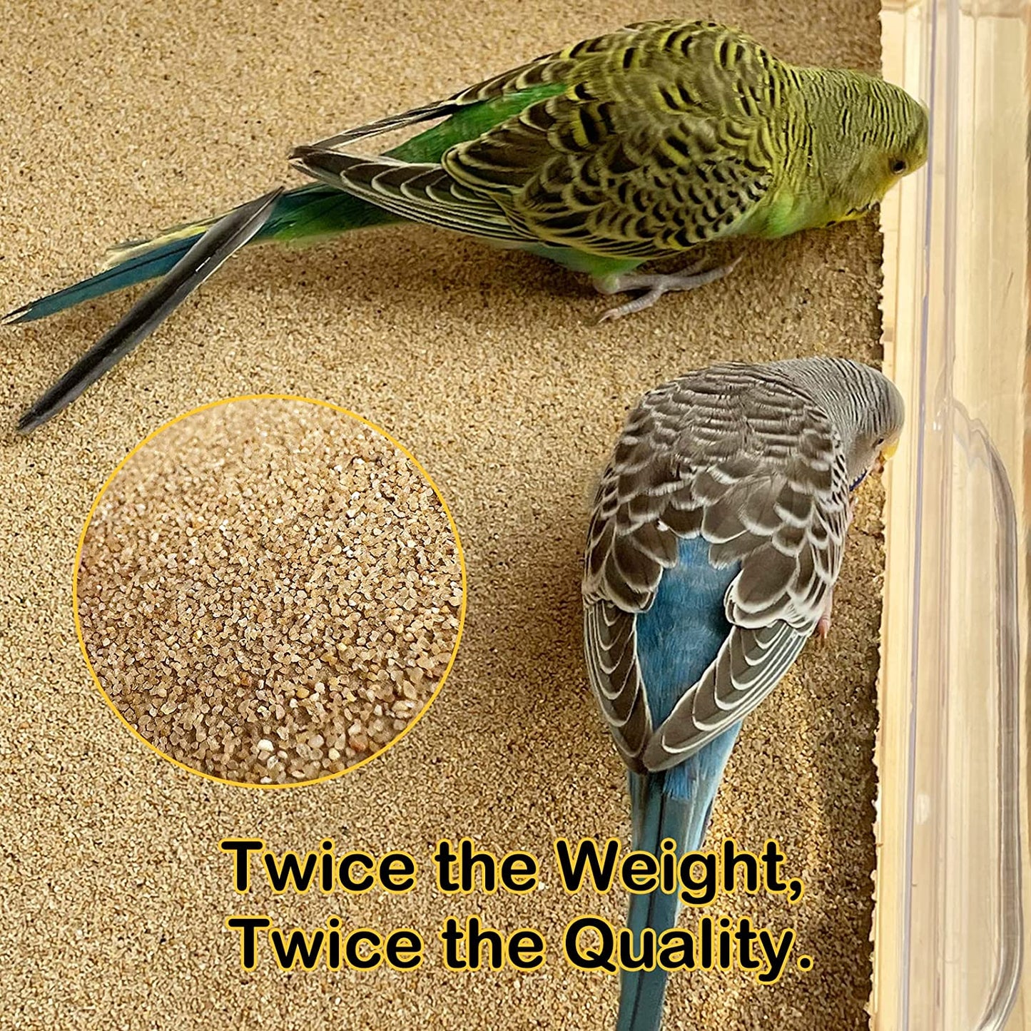 Bird Cage Gravel Paper Liners 30 Pack – 15” x 11” Sand Sheets for Easy Cage Cleaning & Bird Health