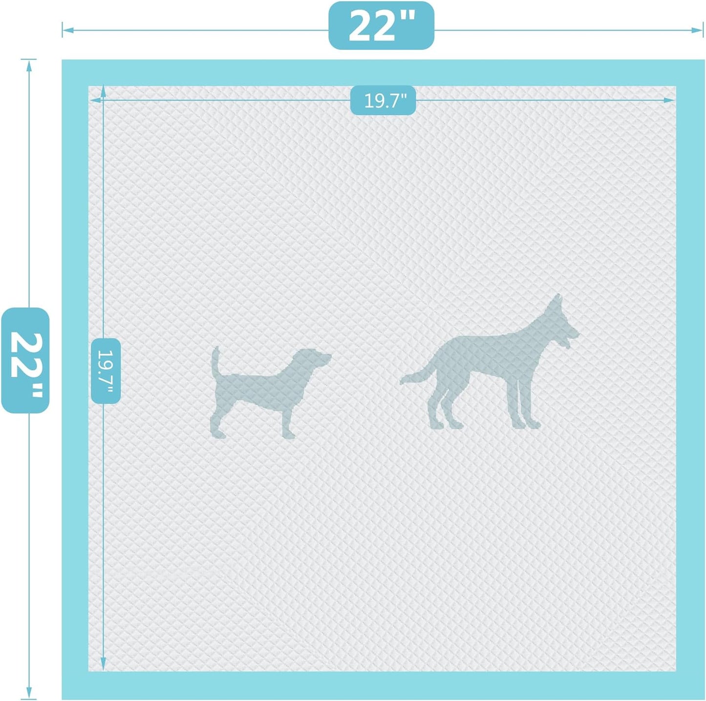 Super Absorbent Puppy Training Pads 100 Pack – Leak-Free Dog Pee Pads 22” x 23”