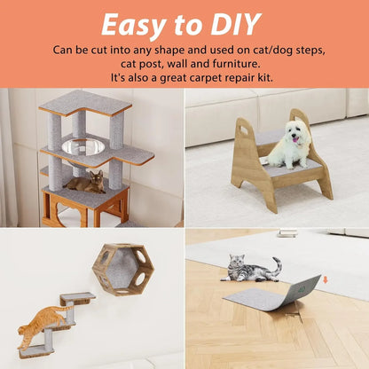 Self-Adhesive Cat Scratching Mat – Trimmable Furniture Protection Carpet for Cats