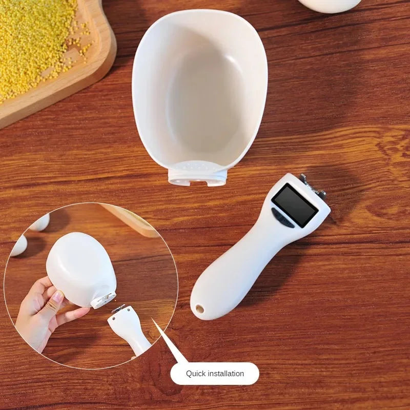Electronic Pet Food Measuring Scoop Scale for Dogs & Cats – Digital Measuring Cup with LED Display