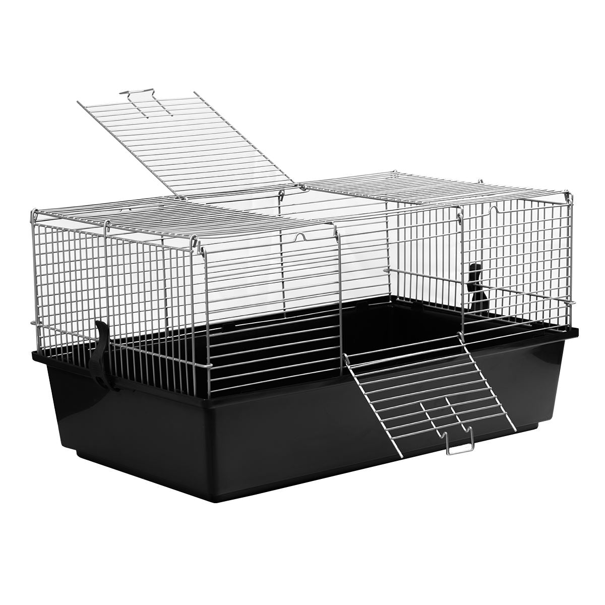 Single Level Indoor Rabbit Cage – Small Animal Hutch House for Rabbits & Guinea Pigs