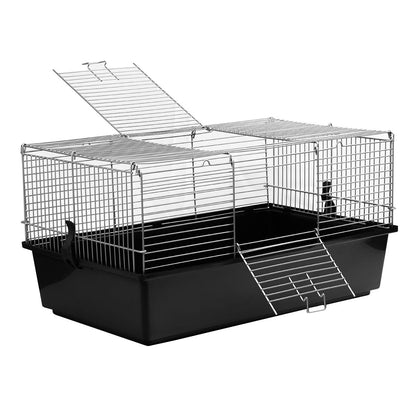 Single Level Indoor Rabbit Cage – Small Animal Hutch House for Rabbits & Guinea Pigs