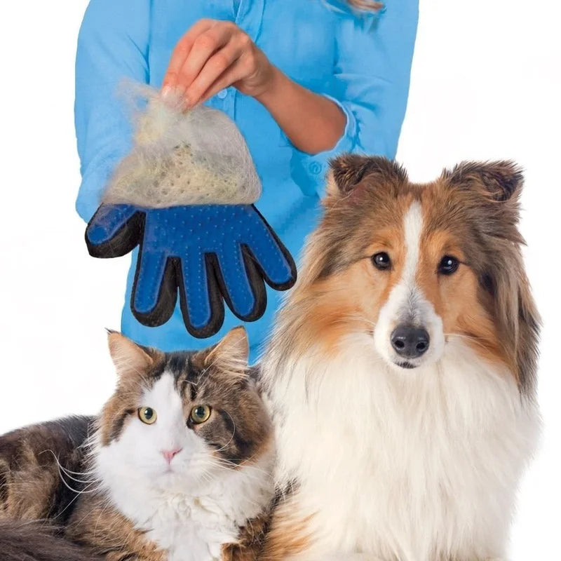Pet Grooming Glove – Cat & Dog Hair Deshedding Massage Brush
