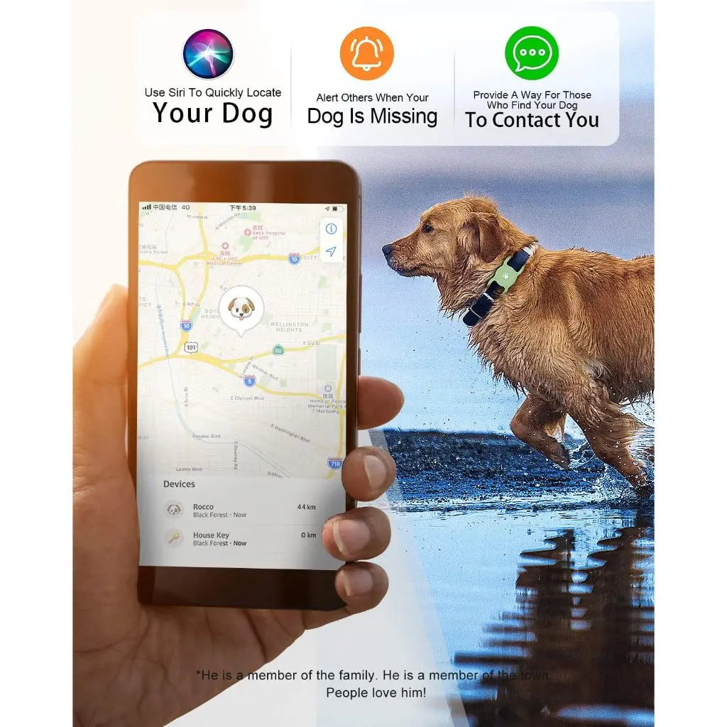 Silicone AirTag Dog Collar Holder – Full Protective Case for Pets