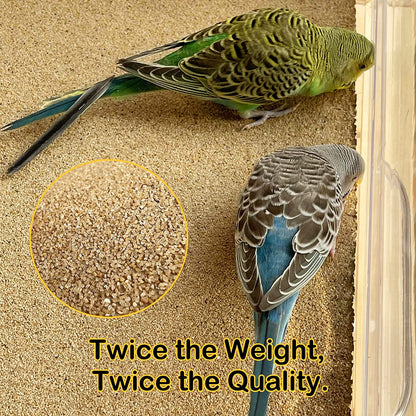 Bird Cage Gravel Paper Liners 30 Pack – 15” x 11” Sand Sheets for Easy Cage Cleaning & Bird Health