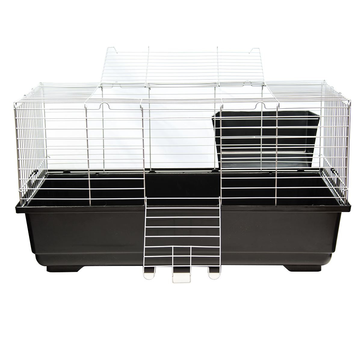 Single Level Indoor Rabbit Cage – Small Animal Hutch House for Rabbits & Guinea Pigs
