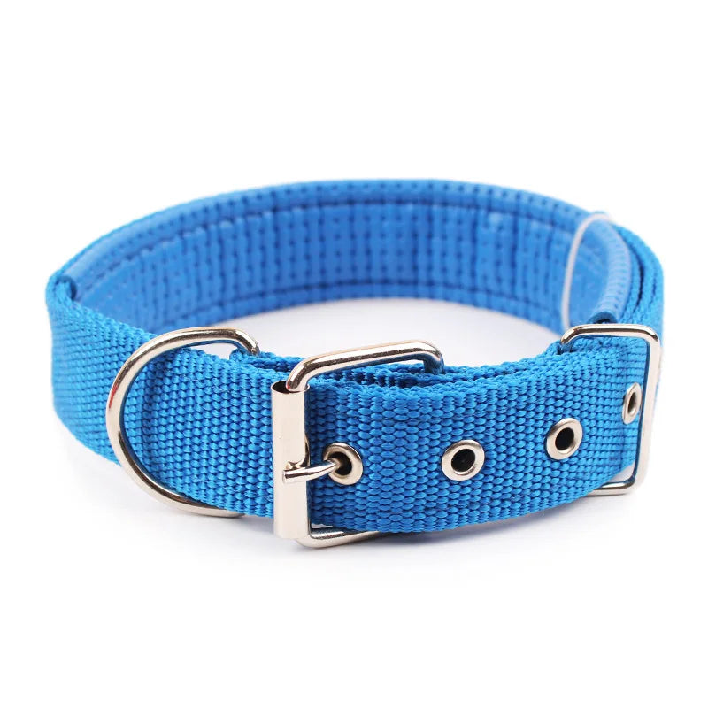 Adjustable Solid Nylon Dog Collar for Small, Medium & Large Dogs – Durable Everyday Pet Collar