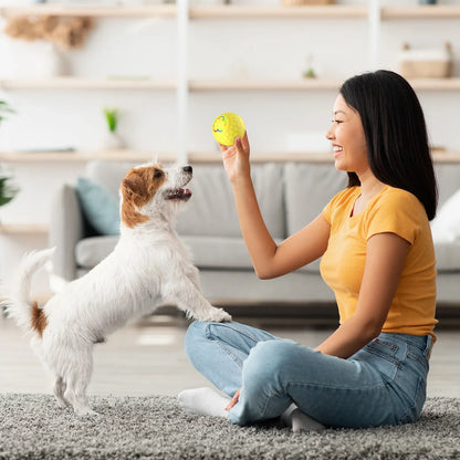 Smart Interactive Pet Ball – Rechargeable LED Automatic Bounce Toy for Dogs & Cats