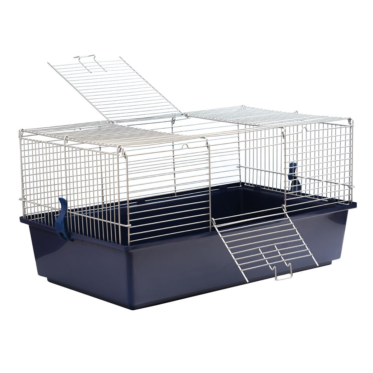 Single Level Indoor Rabbit Cage – Small Animal Hutch House for Rabbits & Guinea Pigs