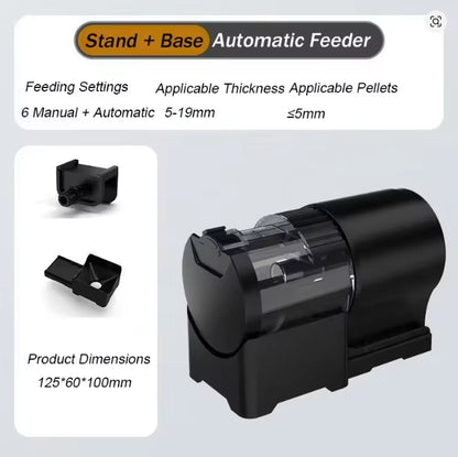 Automatic Fish Feeder 100ML Battery Operated with Programmable Timer for Aquarium Fish Tanks, Easy Setup Vacation Feeder