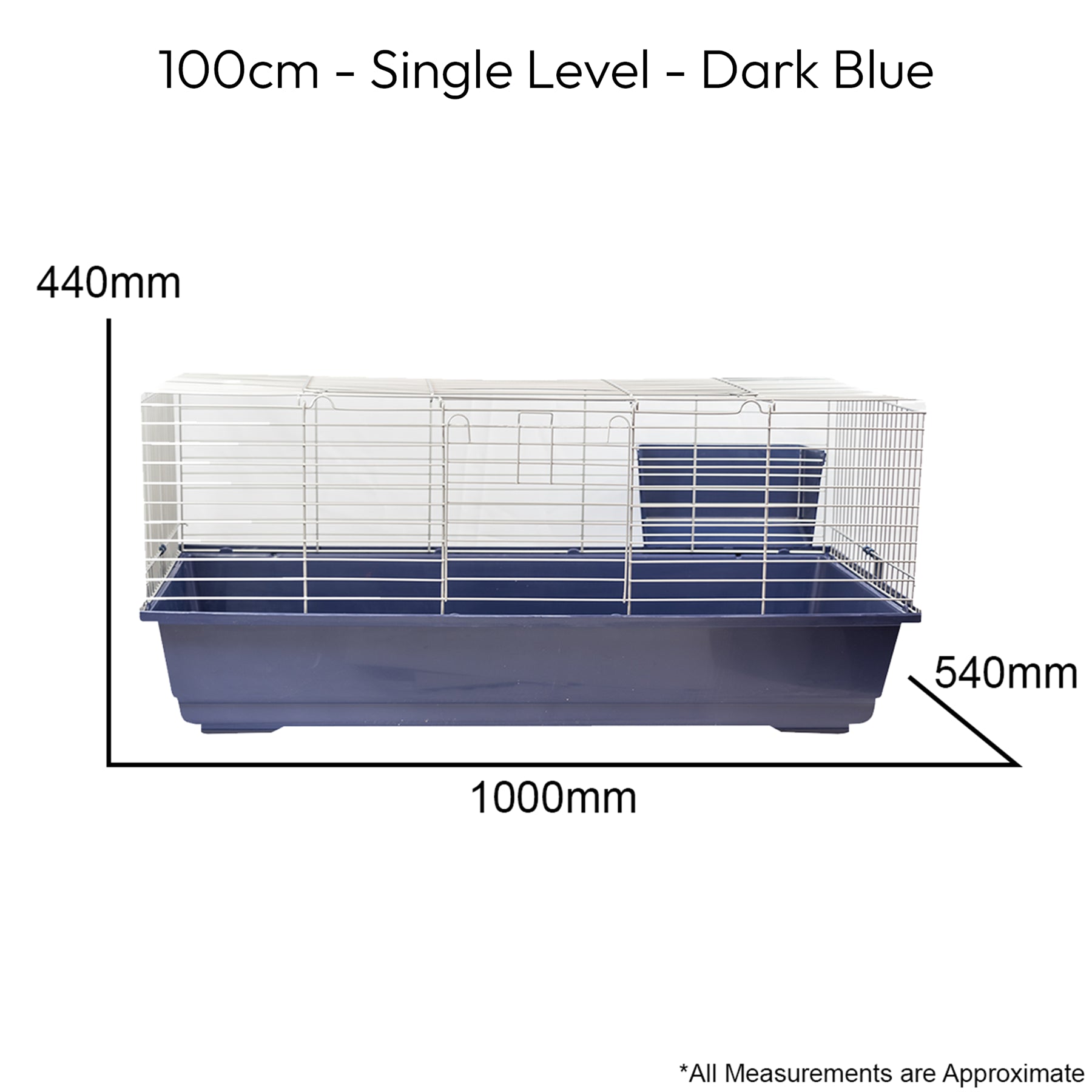 Single Level Indoor Rabbit Cage – Small Animal Hutch House for Rabbits & Guinea Pigs