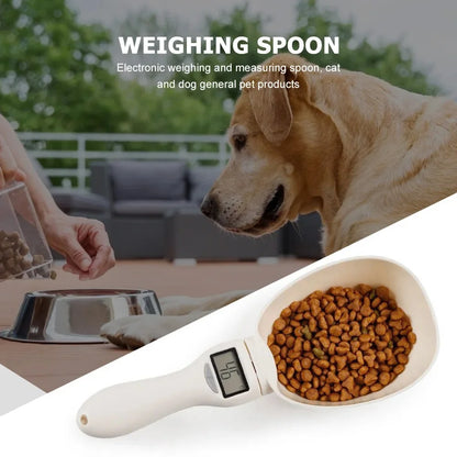 Electronic Pet Food Measuring Scoop Scale for Dogs & Cats – Digital Measuring Cup with LED Display