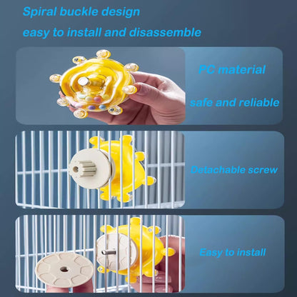 Windmill Roller Parrot Toy – Interactive Spinning Bird Toy for Conures, Cockatiels, Budgies & Lovebirds