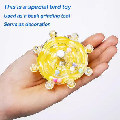Windmill Roller Parrot Toy – Interactive Spinning Bird Toy for Conures, Cockatiels, Budgies & Lovebirds
