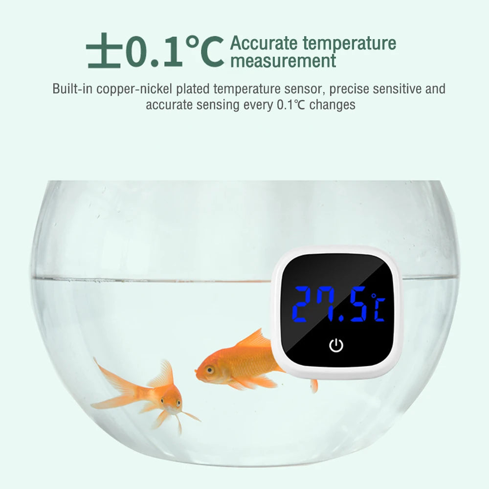LED Digital Aquarium Thermometer – High-Precision Fish Tank Temperature Gauge