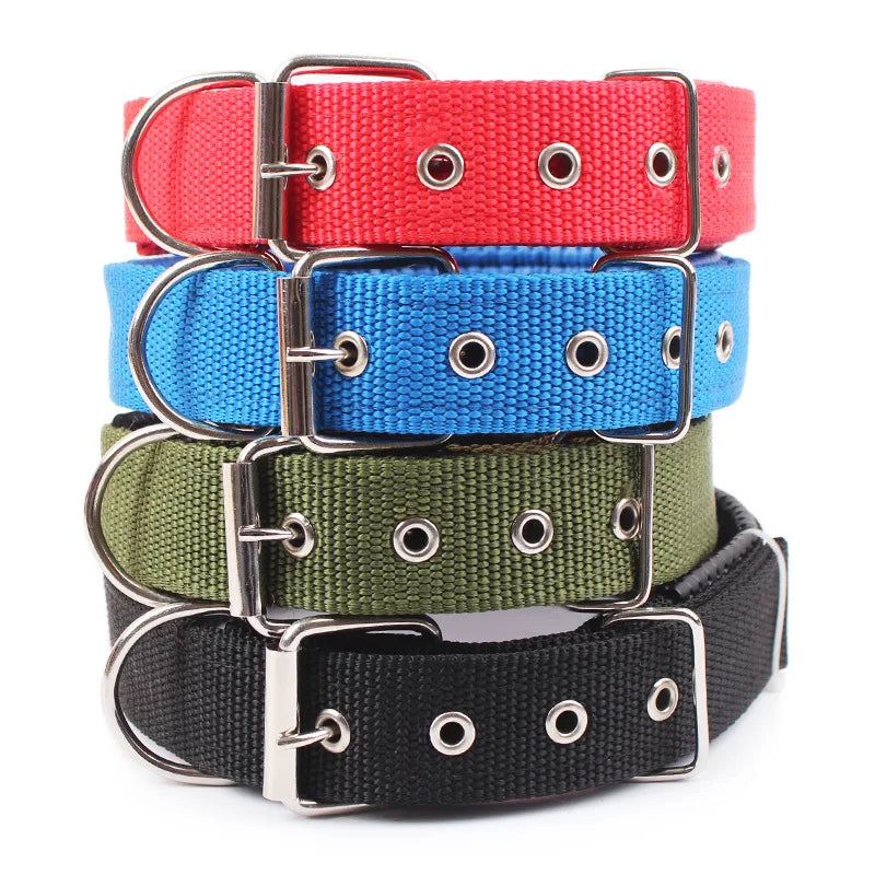 Adjustable Solid Nylon Dog Collar for Small, Medium & Large Dogs – Durable Everyday Pet Collar