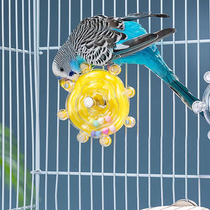 Windmill Roller Parrot Toy – Interactive Spinning Bird Toy for Conures, Cockatiels, Budgies & Lovebirds