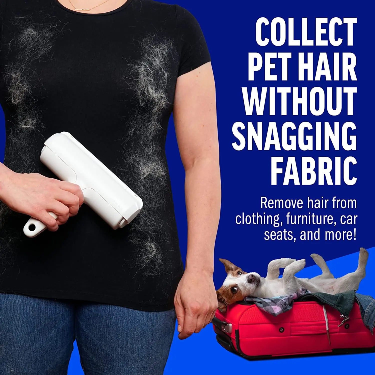 Pet Hair Remover Roller – Self-Cleaning Fur Remover for Dogs & Cats