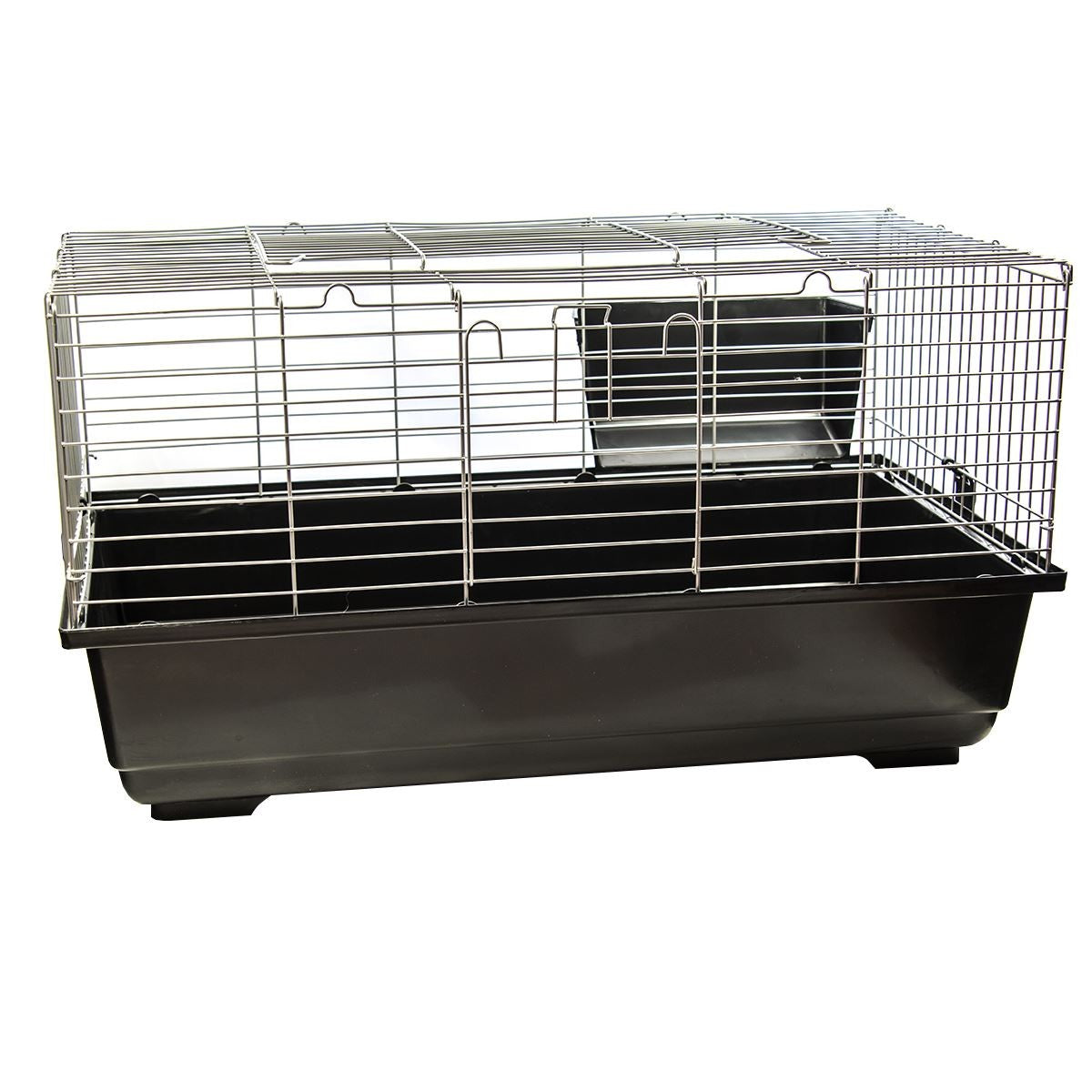 Single Level Indoor Rabbit Cage – Small Animal Hutch House for Rabbits & Guinea Pigs