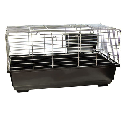 Single Level Indoor Rabbit Cage – Small Animal Hutch House for Rabbits & Guinea Pigs