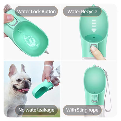 Portable Dog Water Bottle – Leakproof Outdoor Drinking Bowl for Dogs & Cats