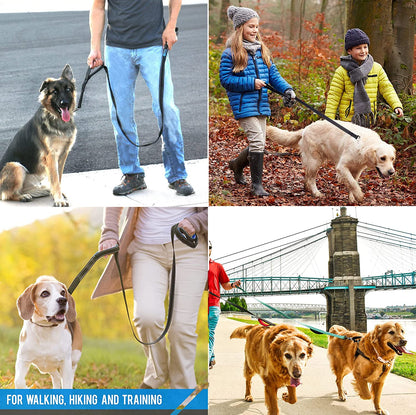 Heavy-Duty 6ft Dog Leash with Dual Padded Handles – Extra Control Lead for Medium & Large Dogs