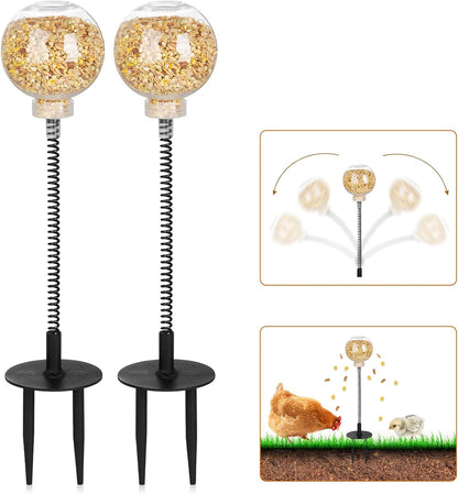 Interactive Chicken Peck Toy 2 Pack – Slow Feed Treat Release Toy for Hens & Poultry Enrichment