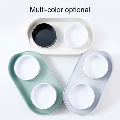 Adjustable Elevated Pet Double Bowls – Food & Water Feeder for Cats & Dogs