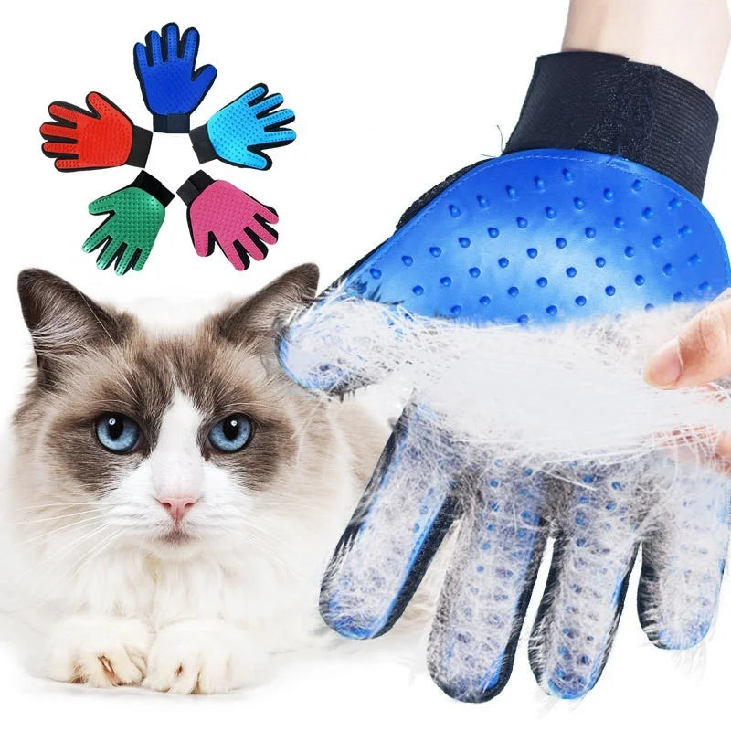 Pet Grooming Glove – Cat & Dog Hair Deshedding Massage Brush