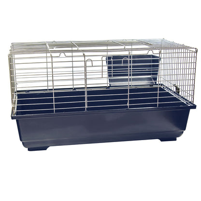 Single Level Indoor Rabbit Cage – Small Animal Hutch House for Rabbits & Guinea Pigs