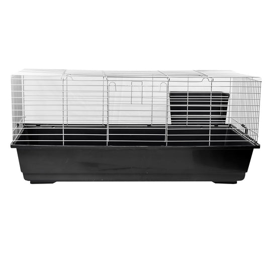 Single Level Indoor Rabbit Cage – Small Animal Hutch House for Rabbits & Guinea Pigs