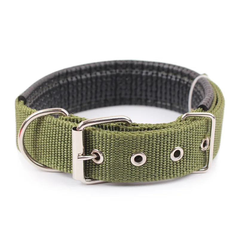 Adjustable Solid Nylon Dog Collar for Small, Medium & Large Dogs – Durable Everyday Pet Collar