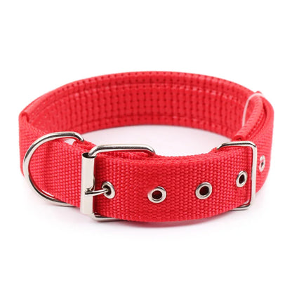 Adjustable Solid Nylon Dog Collar for Small, Medium & Large Dogs – Durable Everyday Pet Collar