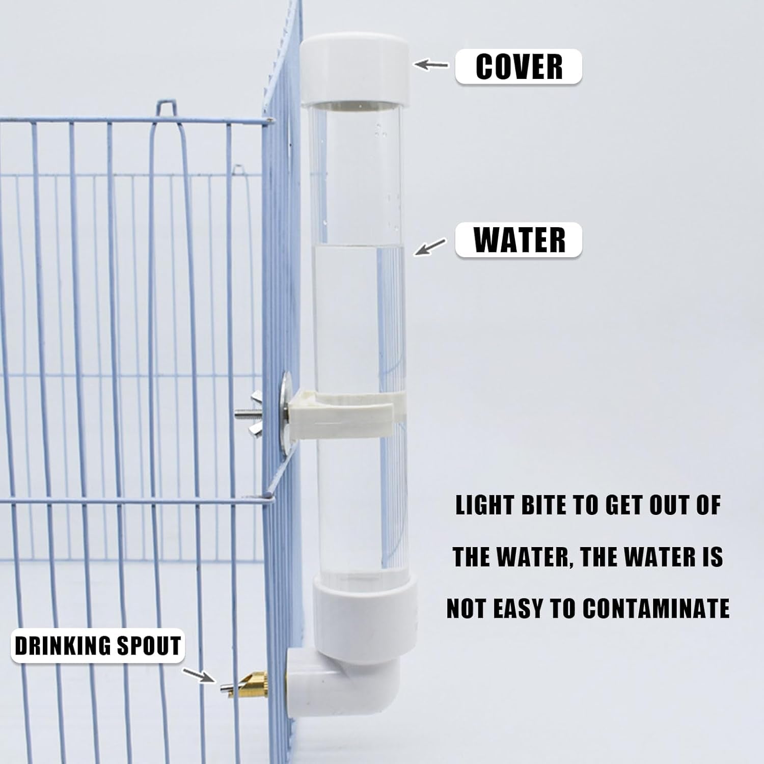 Automatic Parrot Water Dispenser 130ML – Bird Cage Water Bottle with Cleaning Brush for Parakeets, Cockatiels & Lovebirds