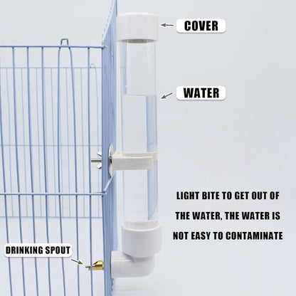 Automatic Parrot Water Dispenser 130ML – Bird Cage Water Bottle with Cleaning Brush for Parakeets, Cockatiels & Lovebirds