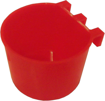 Cage Cups Birds Feeders Seed Bowl Chicken Feeding Watering Dish Rabbit Water Food Hanging Wire Cages Box 8Oz Coop Cups for Pet Parrot Parakeet Gamefowl Poultry Pigeon (10PCS Red)