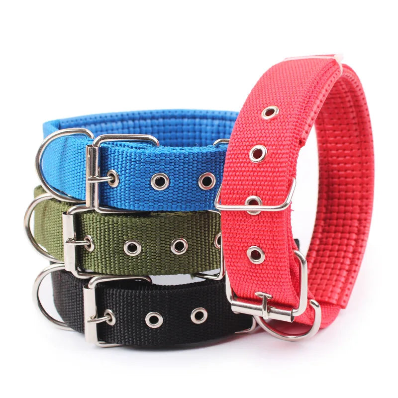 Adjustable Solid Nylon Dog Collar for Small, Medium & Large Dogs – Durable Everyday Pet Collar