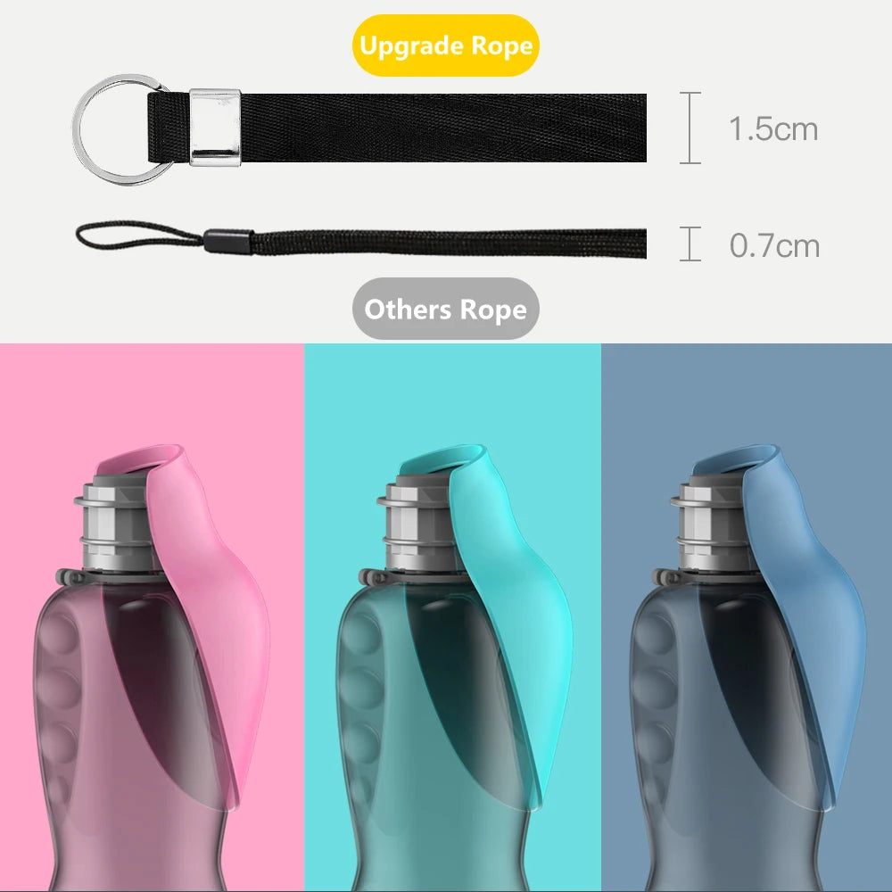 800ML Portable Dog Water Bottle – Travel Drinking Bowl for Dogs & Cats
