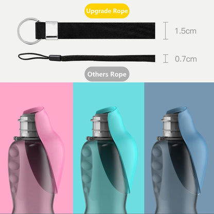 800ML Portable Dog Water Bottle – Travel Drinking Bowl for Dogs & Cats