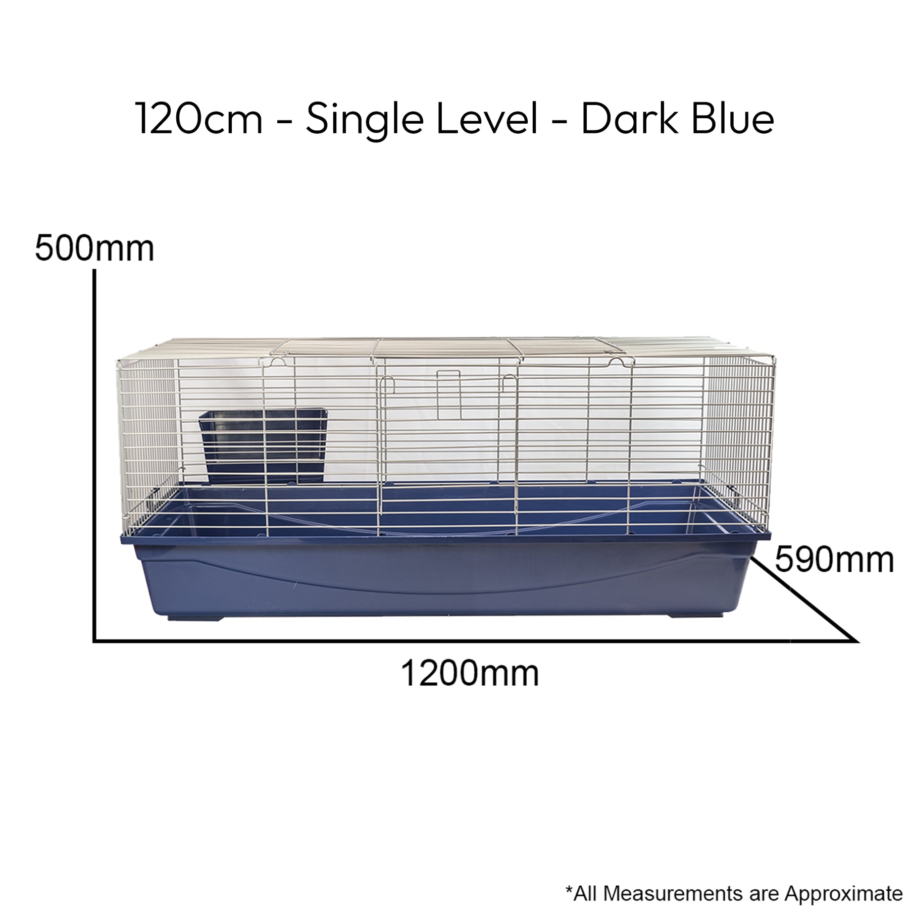 Single Level Indoor Rabbit Cage – Small Animal Hutch House for Rabbits & Guinea Pigs