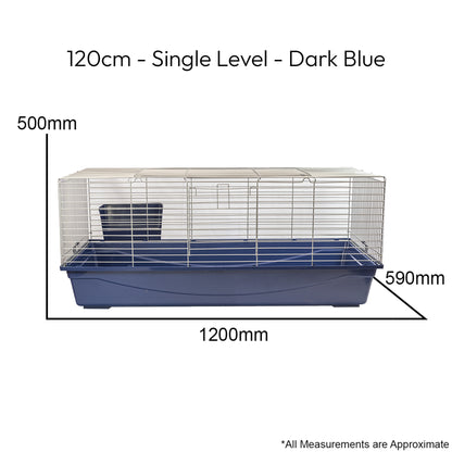 Single Level Indoor Rabbit Cage – Small Animal Hutch House for Rabbits & Guinea Pigs