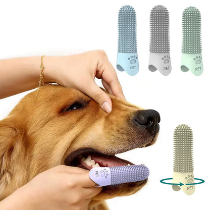 Silicone Pet Finger Toothbrush – Teeth Cleaning Brush for Dogs & Cats