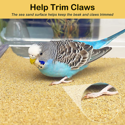Bird Cage Gravel Paper Liners 30 Pack – 15” x 11” Sand Sheets for Easy Cage Cleaning & Bird Health