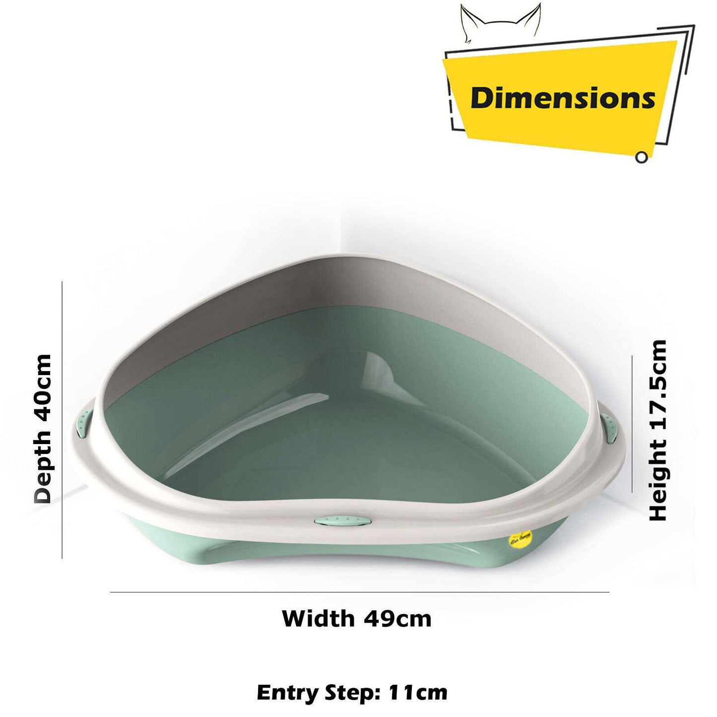 Cat Corner Litter Tray Large or Jumbo Rim Pet Open Toilet Pan Box Cat Centre?