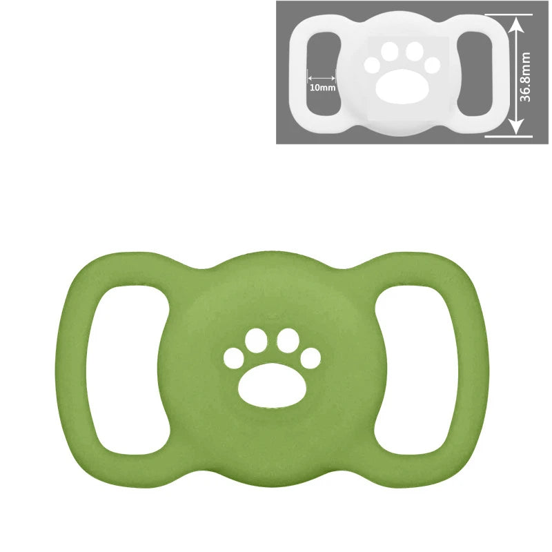 Silicone AirTag Dog Collar Holder – Full Protective Case for Pets