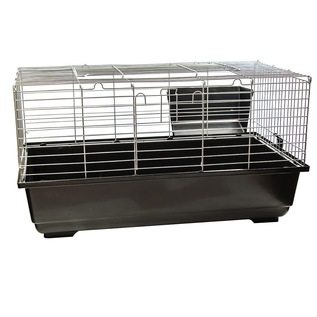 Single Level Indoor Rabbit Cage – Small Animal Hutch House for Rabbits & Guinea Pigs