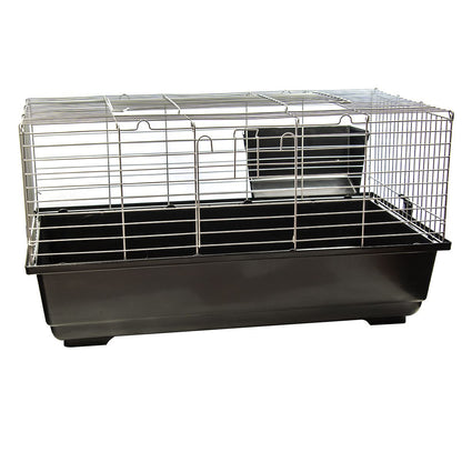 Single Level Indoor Rabbit Cage – Small Animal Hutch House for Rabbits & Guinea Pigs