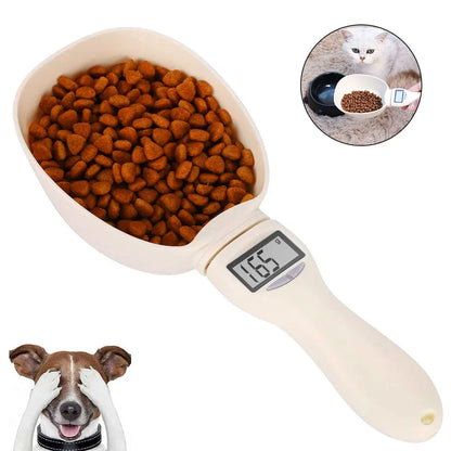 Electronic Pet Food Measuring Scoop Scale for Dogs & Cats – Digital Measuring Cup with LED Display