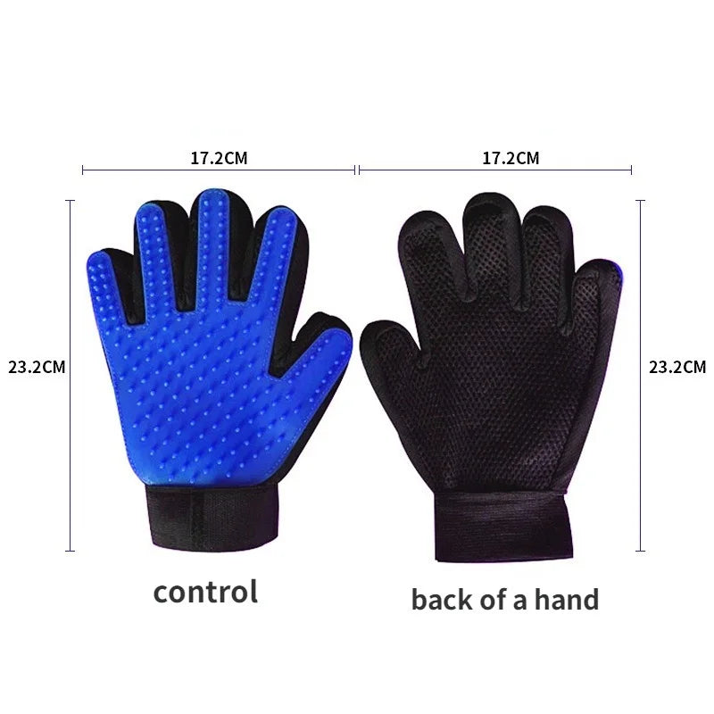Pet Grooming Glove – Cat & Dog Hair Deshedding Massage Brush
